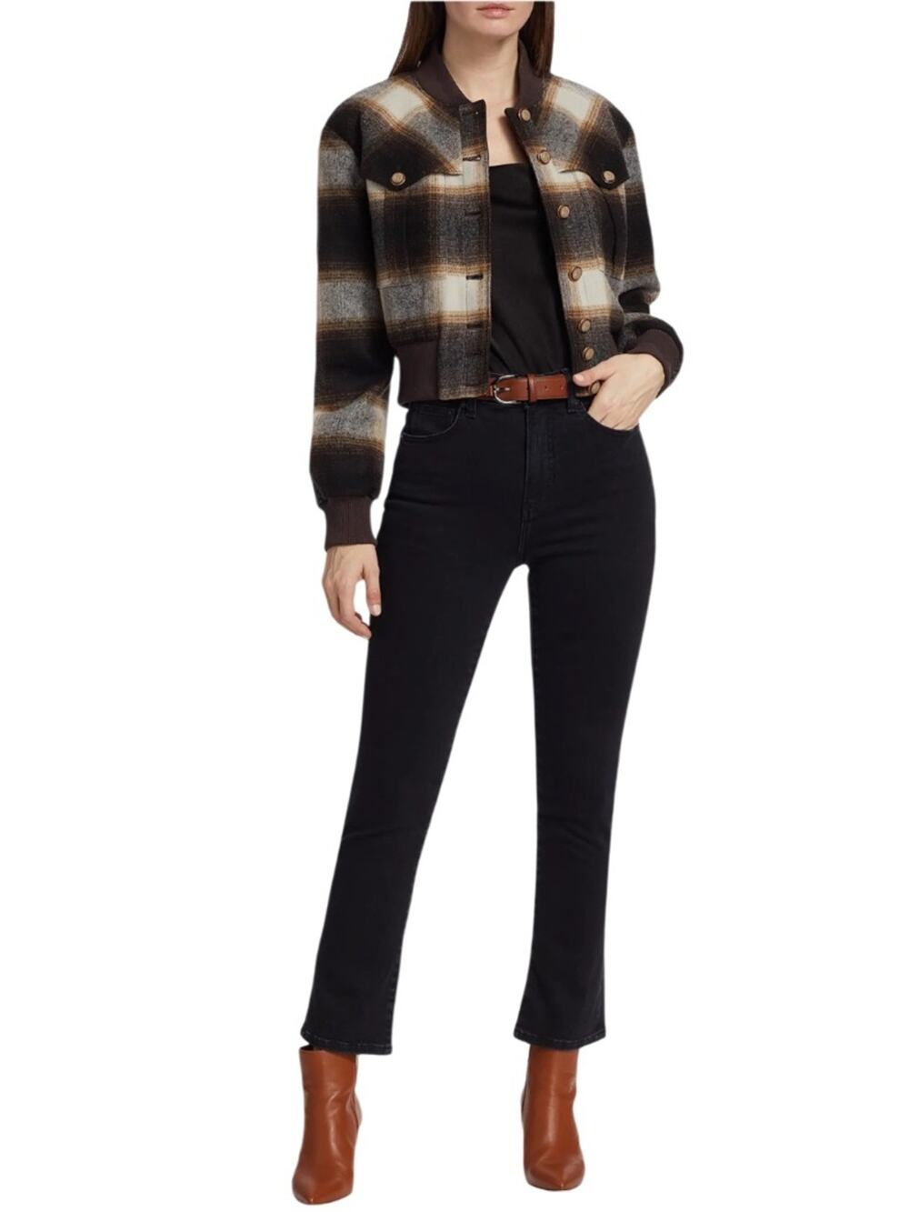 VERONICA BEARD Carly Kick Flare Jeans Black Size 27/4 NWT
